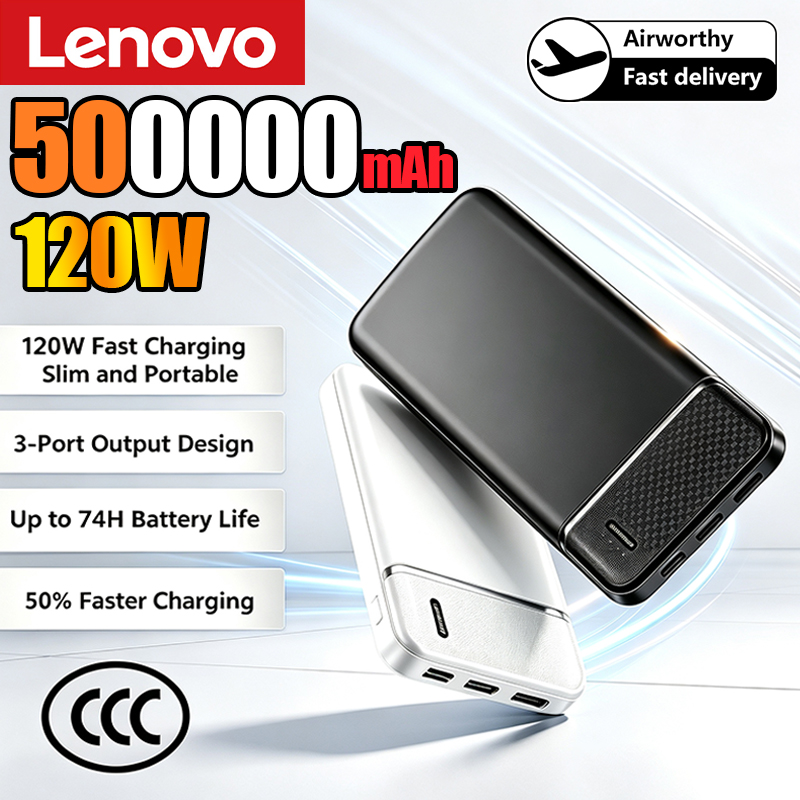 Heated Vest Battery - Batterie externe portable Lenovo 500000mAh 120W,