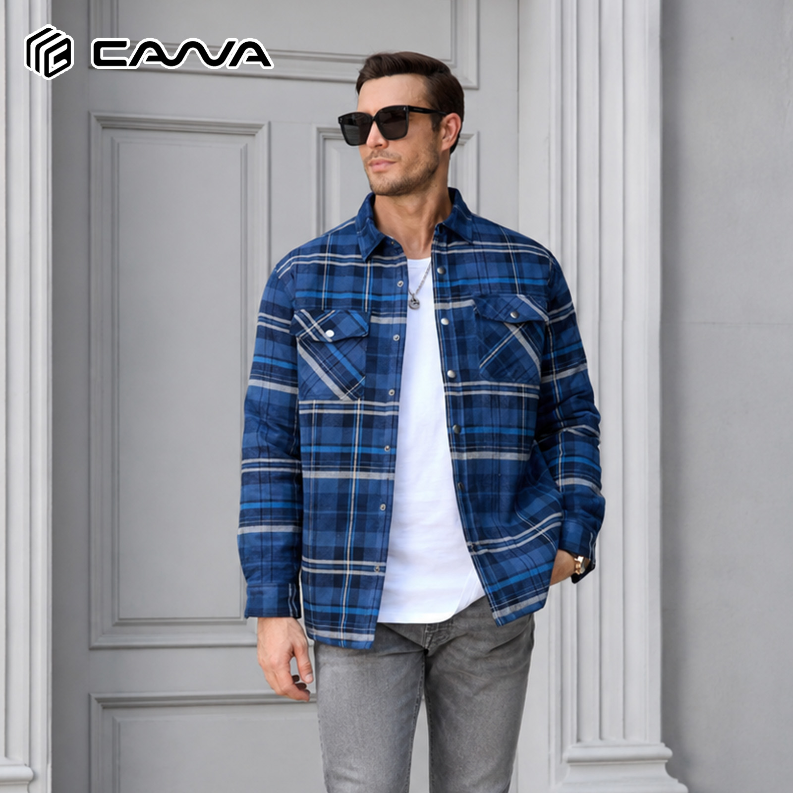 Flannel Shirt Lined - Veste chemise en flanelle d'hiver pour